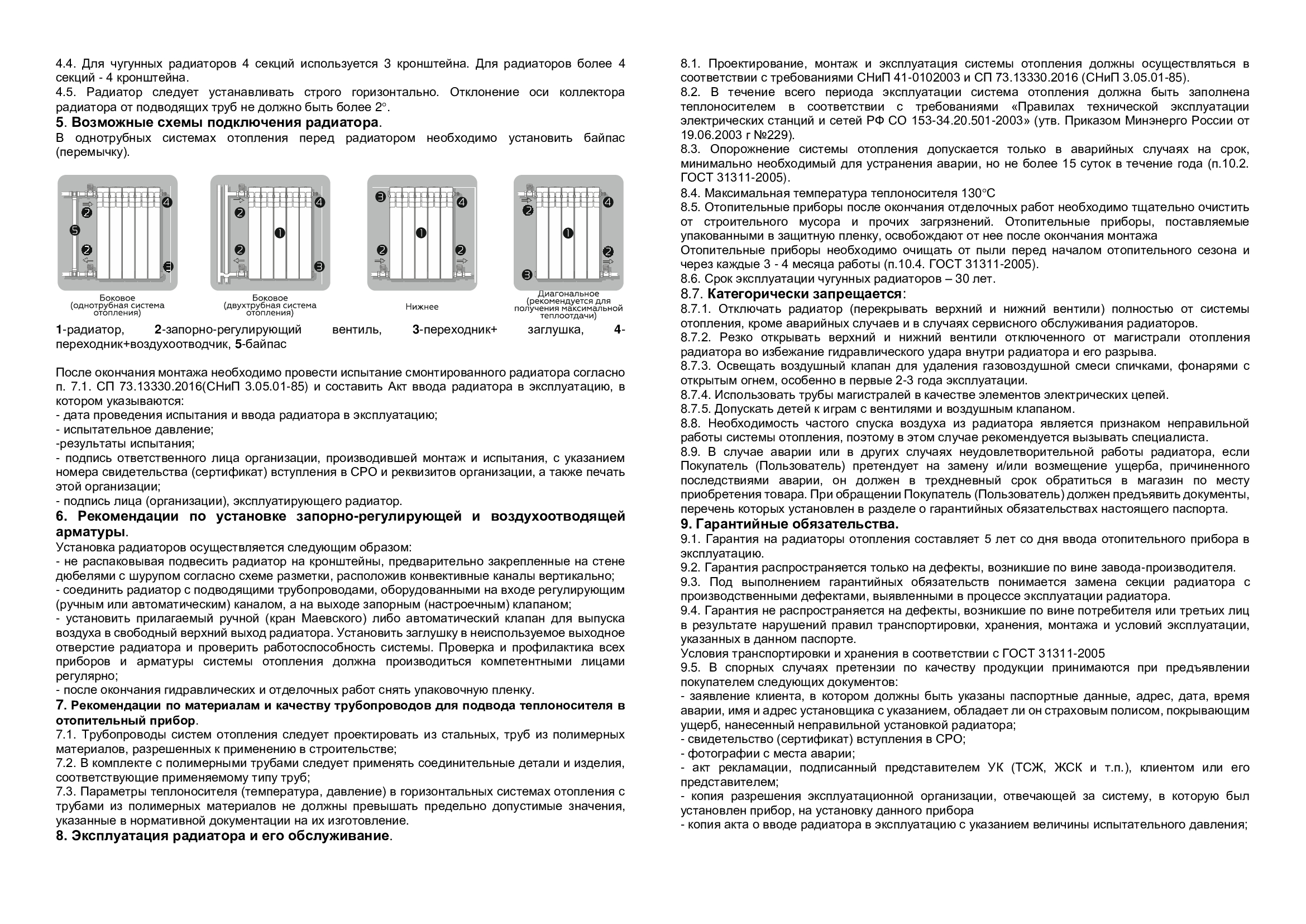 Чугунный радиатор KONNER MODERN 300 10 секций